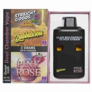 Straight Goods Dual Chamber Vape – Dabbalicious + Pink Rose (3 Grams + 3 Grams
