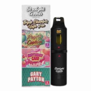 Straight Goods Triple Chamber Vape – Peyote Cookies + Birthday Cake + Gary Payton (3 Grams + 3 Grams + 3 Gram)