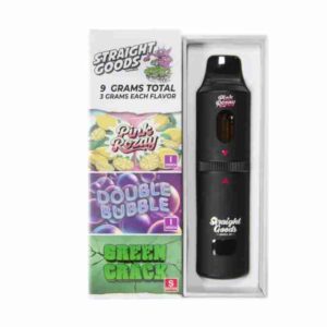 Straight Goods Triple Chamber Vape – Pink Rozay x Double Bubble x Green Crack (3 Grams + 3 Grams + 3 Gram)