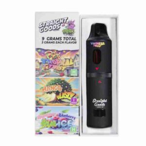 Straight Goods Triple Chamber Vape – Tropical Twist + Mango Blast + Raspberry Blueberry Sour Ice (3 Grams + 3 Grams + 3 Gram)
